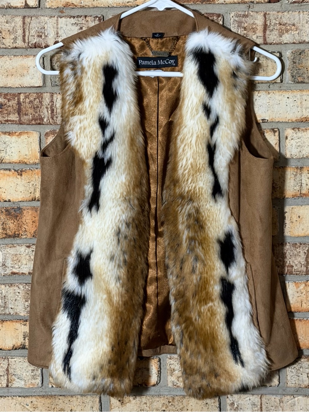 Pamela McCoy fur vest Xs